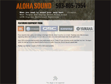 Tablet Screenshot of alohasound.com